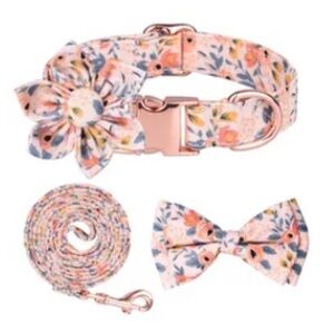 Pink Floral Print Collar and Leash Set! BRAND NEW!!